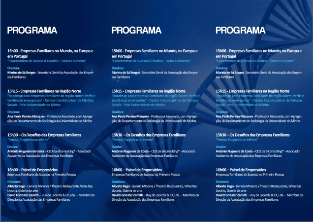 Sessão de Informação | Empresa Familiar - base da economia e motor do desenvolvimento mundial | 