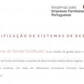 Novo documento "Certificação de Sistema de Gestão"