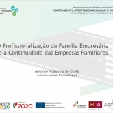 Novo documento " A Profissionalização da Família Empresária e a Continuidade das Empresas Familiares"