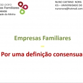 Novo documento "Empresas Familiares: Por uma definição consensual"