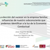 Novo documento "La elección del sucesor en la empresa familiar, influencias de nuestro subconsciente que podemos identificar a la luz de la Economía Conductual"